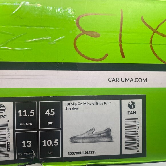 Cariuma Slip On Knit Sneakers Mineral Blue US Womens 13/Men's 11.5 Sustainable - Picture 4 of 7